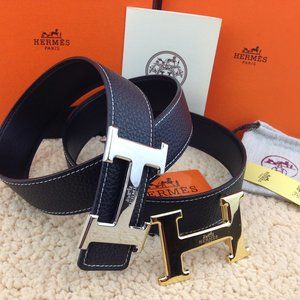 Accessories | Hermes Mens Belt 11 Cm Black Double H | Poshmark